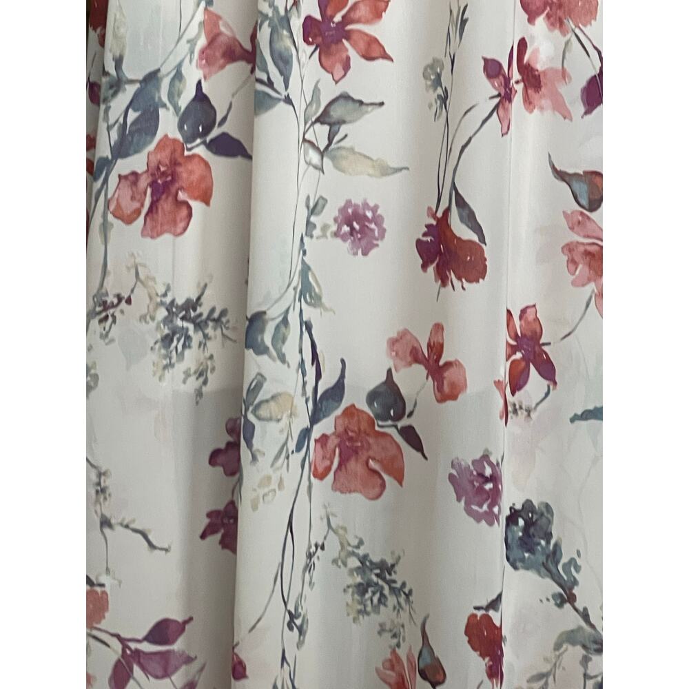 Kate & Lily Sheer White Floral Print Long Sleeve Surplice V-Neck Maxi Dress 4 - Picture 7 of 7